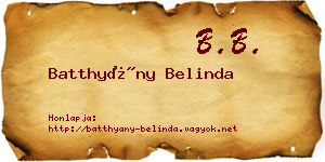 Batthyány Belinda névjegykártya